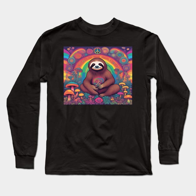 Sloths for Peace Long Sleeve T-Shirt by drumweaver